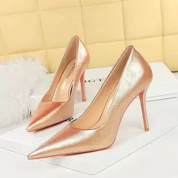 Женские туфли на высоком каблуке в стиле ретро для банкета, на тонком каблуке, с острым носком и острым носком, на высоком каблуке, одинарные туфли