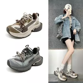 Женские туфли Petite Dad на толстой подошве для увеличения роста — универсальные, удобные повседневные кроссовки для осени/зимы 2024 года. US 5 серый