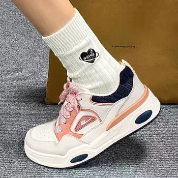 Женские туфли Pull Back Маленькие белые туфли Женские парусиновые туфли на платформе Повседневные туфли для сноуборда 35 коричневый