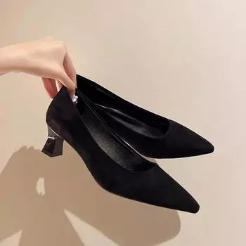 Женские туфли с леопардовым принтом на высоком каблуке, модные туфли с острым носком, туфли на плоской подошве для вечернего платья, женские туфли-лодочки 35