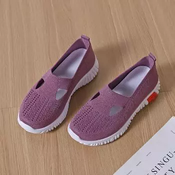 Женские туфли с одной педалью, весенние туфли, легкие туфли с мягкой подошвой, летние дышащие туфли для женщин среднего и пожилого возраста, спортивная обувь для пожилых людей 35