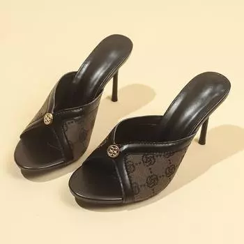 Женские туфли с открытым носком и глубоким вырезом в стиле ретро, подходящие по цвету высокие каблуки, новые элегантные женские туфли для свиданий на открытом воздухе, роскошные тапочки для вечеринок 35