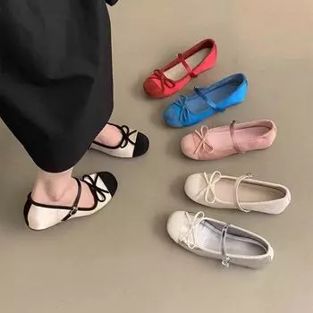 Женские туфли с толстой подошвой, увеличивающие рост, с неглубокой горловиной, женские весенне-осенние новые французские нежные феи, ветер балета Мэри Джа 35 серебряный