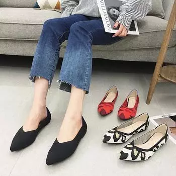 «Женские туфли-слипоны Princess Pointed Woven Slip-On 2023 года — мягкие, удобные, повседневные туфли на плоской подошве большого размера» 40