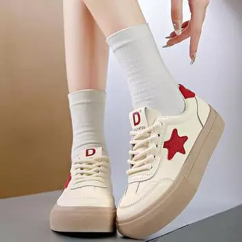 Женские туфли со звездами на толстой подошве, универсальные женские повседневные кроссовки, новые корейские модные противоскользящие туфли на платформе 35 синий