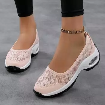Женские туфли Swing Shoes Летние кружевные женские туфли Swing Shoes Спортивные сетчатые туфли из бисквитной сетки Single Shoes 36 розовый