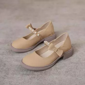 Женские туфли, увеличивающие рост изнутри, на одну ногу, с бантом-бабочкой, французские туфли Мэри Джейн, весна-осень, новые 35