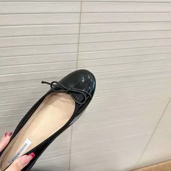 Женские туфли в стиле ретро с бантом, с низким вырезом, увеличивающие рост, с круглым носком - Элегантные, сексуальные и удобные. Size 33 чёрный