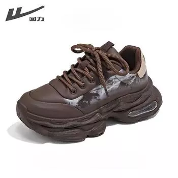 Женские туфли Warrior Dad Shoes с универсальной платформой и увеличенным носком, повседневная спортивная обувь 35 бежевый