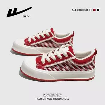 Женские туфли Warrior, парусиновые туфли, повседневная универсальная обувь, ретро-туфли, белые туфли, спортивная обувь для сноуборда 34 бежевый