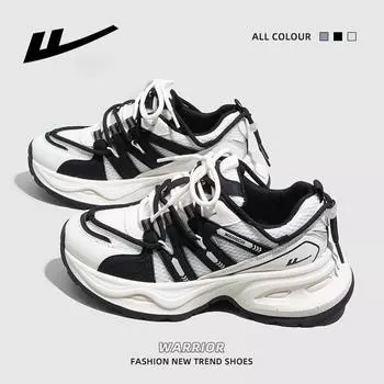 Женские туфли Warrior Pull Back Модные ретро-туфли для папы Спортивная обувь Повседневная обувь на платформе 35