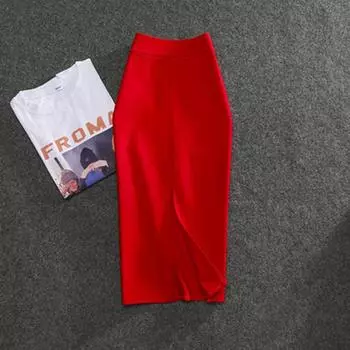 Женские юбки-карандаши, однотонные облегающие юбки с высокой талией для девочек, летние офисные женские эластичные женские сексуальные юбки-футляры Faldas One Size синий