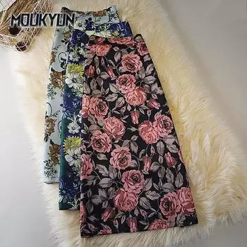Женские юбки с цветочным принтом Bohemian Tourism and Vacation Long Skirt S