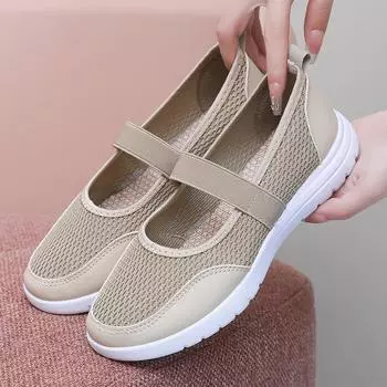 Женские удобные кроссовки для тренировок с регулируемым ремешком на щиколотке, повседневные нескользящие дышащие кроссовки для ходьбы, легкие туфли Мэри Джейн на плоской подошве для женщин 36 чёрный