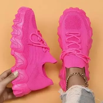 Женские удобные кроссовки на мягкой подошве, дышащие вязаные туфли на плоской подошве, женские легкие лоферы без шнуровки, нескользящая спортивная обувь для бега 36 небесно-голубой