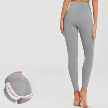 Женские удобные леггинсы для йоги большого размера, спортивные штаны с высокой талией, подтягивающие ягодицы, леггинсы для похудения, спортивные узкие брюки для бега S чёрный