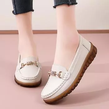 Женские удобные пенни-лоферы из искусственной кожи, повседневные, легкие, без застежек, прогулочные, мокасины для вождения, туфли-лодочки для женщин, деловые, рабочие, модельные туфли 35