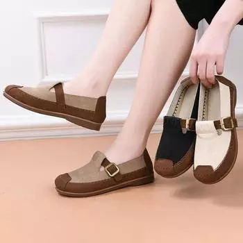 Женские удобные пенни-лоферы из искусственной замши, повседневные слипоны, легкие прогулочные туфли на плоской подошве, мокасины для вождения, туфли-лодочки для женщин, офисная обувь, рабочая обувь на плоской подошве 36