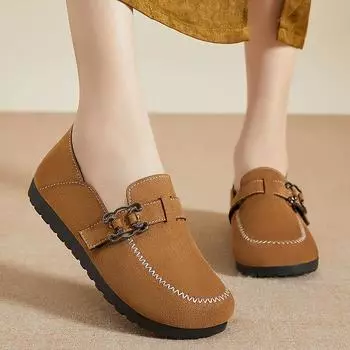 Женские удобные пенни-лоферы из искусственной замши, повседневные слипоны, легкие прогулочные туфли на плоской подошве, мокасины для вождения, туфли-лодочки для женщин, офисная обувь, рабочая обувь на плоской подошве 36