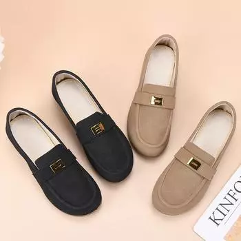 Женские удобные пенни-лоферы из искусственной замши, повседневные слипоны, легкие прогулочные туфли на плоской подошве, мокасины для вождения, туфли-лодочки для женщин, офисная обувь, рабочая обувь на плоской подошве 36