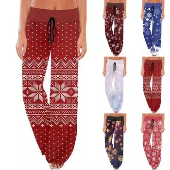 Женские удобные пижамные штаны с карманами на Хэллоуин и принтом на шнуровке, широкие брюки S