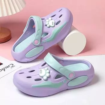 Женские удобные сандалии EVA Garden Clogs с закрытым носком для использования в помещении, на открытом воздухе дома и на пляже. Мягкая подошва с вентиляцией. 39-40