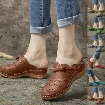 Женские удобные слипоны на танкетке с закрытым носком на шнуровке, сандалии на танкетке 36