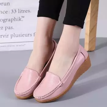 Женские удобные туфли-лоферы для вождения, розовые, повседневные, для медсестер, для ходьбы, в стиле минимализма, для беременных, для девочек EU:35 вино красного
