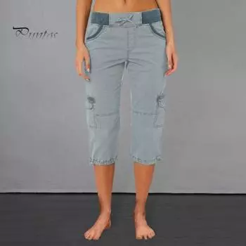 Женские укороченные брюки с завязками на талии, широкий эластичный пояс, чистый цвет, несколько карманов, выдвижная нога, повседневная одежда, школьные дорожные брюки-карго L жёлтый/зелёный