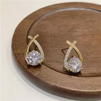 Женские украшения Модные универсальные серьги-гвоздики в форме рыбьего хвоста One Size