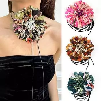 Женские украшения ручной работы для фотографий со стразами и леопардовым принтом, веревка, модные украшения A розы красного