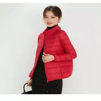 Женские ультралегкие 90% белые куртки на утином пуху высокого качества, женские парки с длинными рукавами из мягкой ткани, короткие топы, пальто, ветровка 4XL XXL