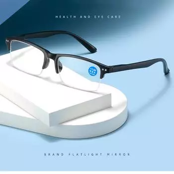 Женские ультралегкие мужские антисиние полурамки, весенние очки для ногтей, очки для дальнозоркости, ювелирные аксессуары +150no size разноцветный