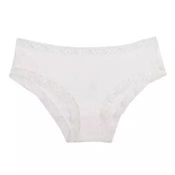 Женские ультрамягкие кружевные трусики белого цвета PASSIONATA M белый