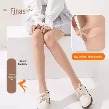 Женские ультратонкие черные шелковые чулки Fenna Anti-Snag – Natural Invisible Slim Fit One size fits all