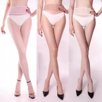 Женские ультратонкие нейлоновые колготки, бесшовные колготки, колготки 0D, чулки с прозрачным носком