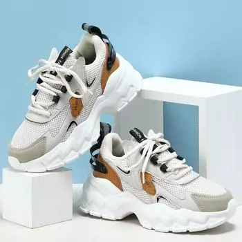 Женские уличные кроссовки унисекс черного цвета для бега, студенческие, толстая подошва, большие размеры, парная обувь, мужские белые спортивные туфли на платформе EU: 39 белый