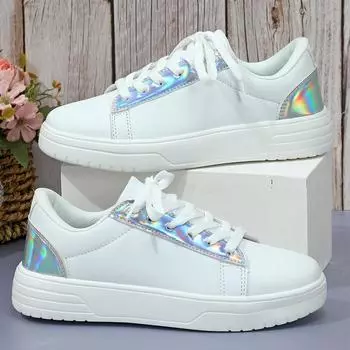 Женские уличные кроссовки унисекс для бега белого цвета, кроссовки для студентов, толстая подошва, спортивная обувь большого размера на платформе EU: 39 белый