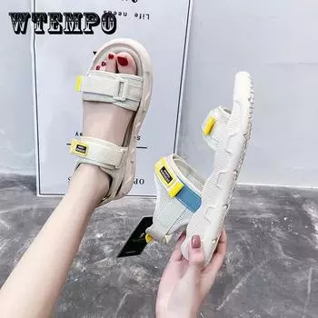 Женские уличные пляжные тапочки, женские летние новые мягкие нескользящие сандалии, прочные сандалии на пенопластовой подошве, женские модные 40 бежевый