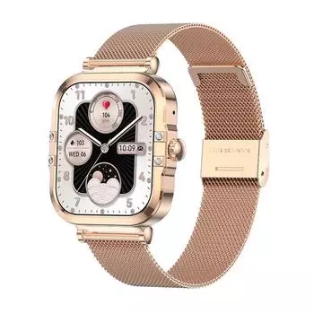 Женские умные часы HK82 Amoled экран Bluetooth вызовы NFC браслет женский спортивный фитнес-трекер женские модные наручные часы розовый