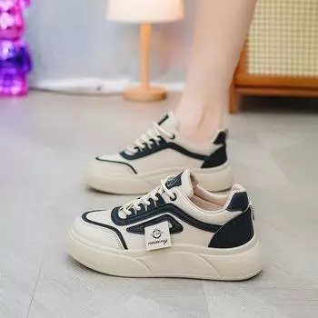 Женские универсальные белые кроссовки - весна 2024 г. Мягкая нескользящая подошва в корейском стиле, повседневные балетки 39 хаки