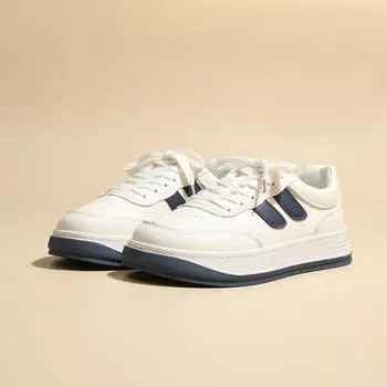 Женские универсальные белые туфли на толстой подошве, новая весенняя спортивная обувь для отдыха, дышащие кроссовки 35