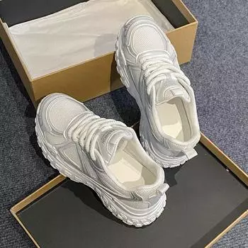 Женские универсальные и модные кроссовки 2024 года в сочетании с удобной повседневной спортивной обувью с мягкой подошвой 35 бежевый