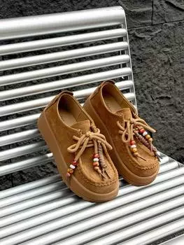 Женские универсальные кенгуру-ботинки на плоской нескользящей подошве, новинка осени, всеохватывающие, легкие и не утомляющие ноги 35 верблюд