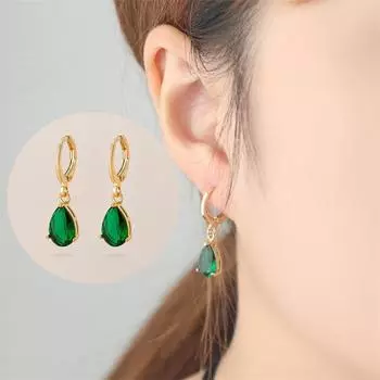 Женские универсальные серьги с пряжкой, простые серьги в стиле ретро, серьги с каплями воды 10cm * 5cm * 0.5cm фиолетовый