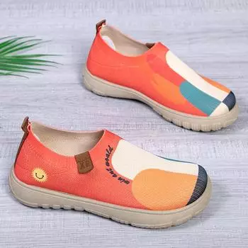 «Женские универсальные туфли из ткани с толстой подошвой, весна/осень 2025 г. — удобные и модные» 36 бежевый