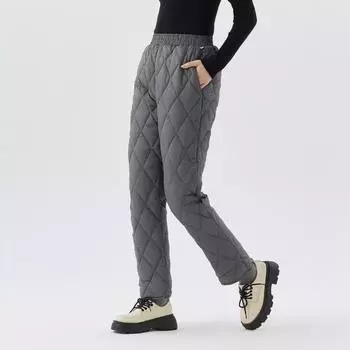 Женские утепленные брюки из толстого флиса со средней посадкой, большого размера, свободные, теплые, из хлопка M чёрный