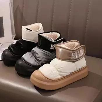 Женские утепленные простые теплые зимние ботинки для осени и зимы, нескользящие, для холодной погоды, женские легкие ботинки с толстой подошвой 41