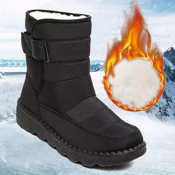 Женские утепленные водонепроницаемые зимние ботинки, зимние ботинки из хлопка до щиколотки, нескользящие короткие ботинки, удобная теплая обувь 35 холодный серый