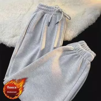 Женские утолщенные бархатные шаровары: Теплые, повседневные леггинсы маленького размера для осени/зимы XXL